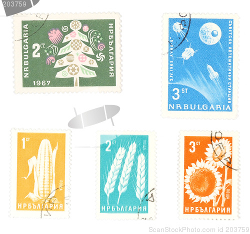 Image of Collectible postage stamps from Bulgaria