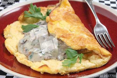 Image of Mushroom souffle omelet