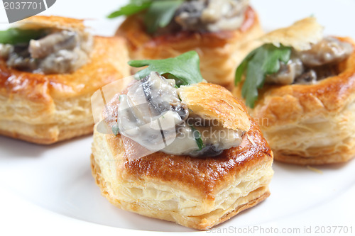 Image of Homemade mushroom vol-au-vents