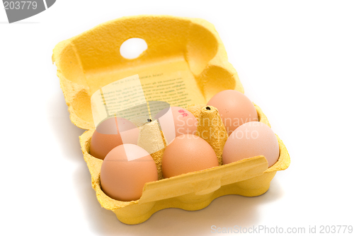 Image of A carton of eggs from the top.