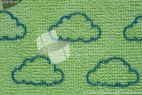 Image of Green clean microfiber kitchen duster with screenprinting