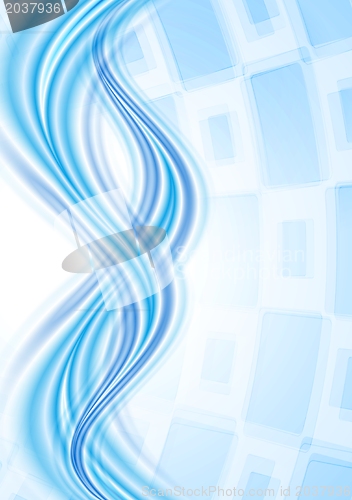 Image of Blue background with waves