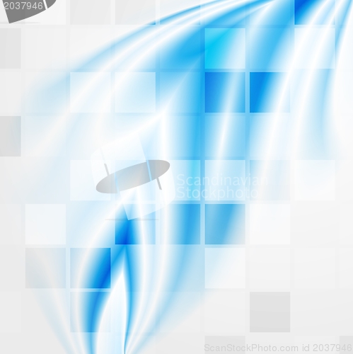 Image of Blue wavy design