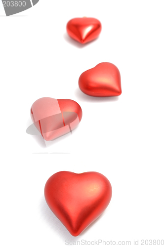 Image of 4 red hearts