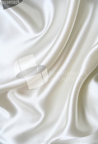 Image of Smooth elegant white silk as background