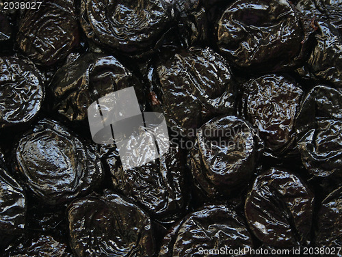 Image of Dry plums or prunes fruit as background