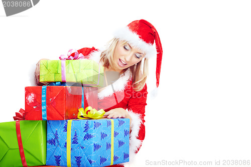 Image of Xmas gifts and Santa