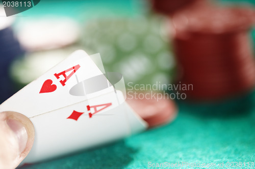 Image of Cards and casino chips