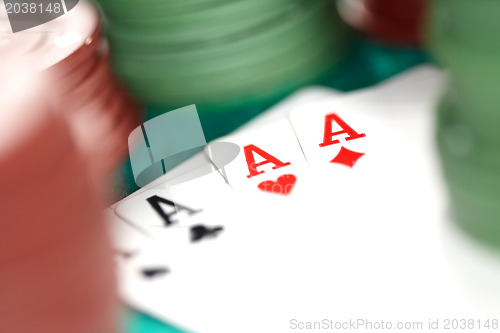 Image of Cards and casino chips