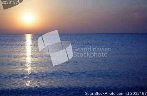 Image of Sunset at the sea