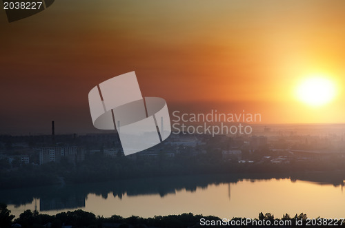 Image of Sunset in the city