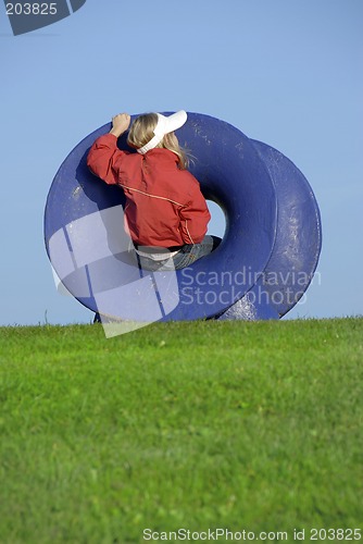 Image of Young Girl Playing