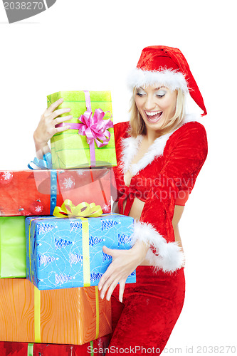Image of Santa and Christmas gifts