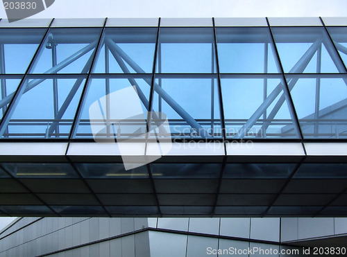 Image of Ultra modern walkway in the city