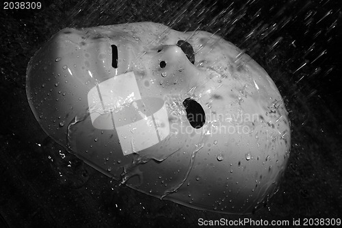 Image of Mask and rain