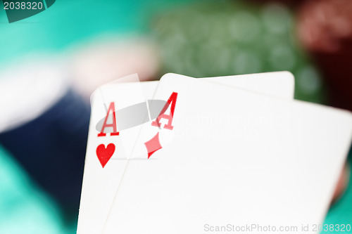 Image of Cards and casino chips