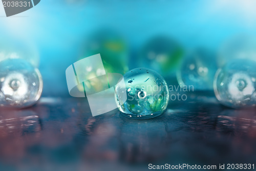 Image of Balls and water