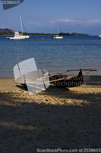 Image of nosy be rock stone branch yacht boat