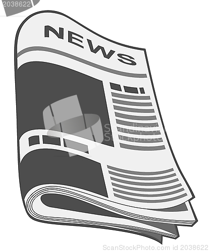 Image of Newspaper vector. Illustration