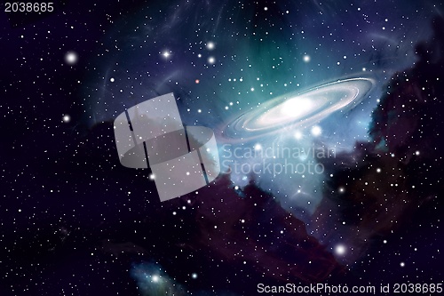 Image of Nebula and galaxies