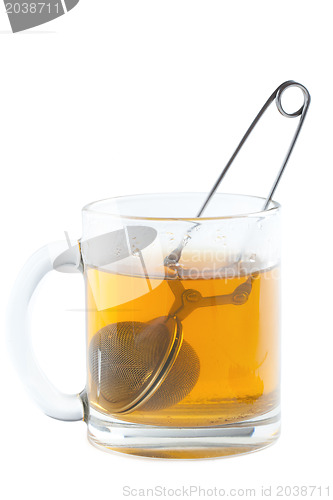 Image of tea strainer in cup