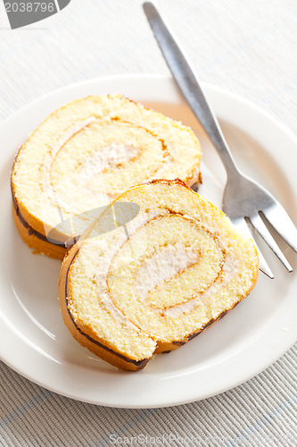 Image of sweet sponge roll dessert