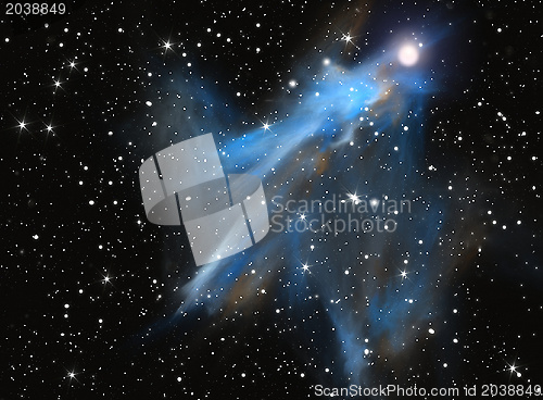 Image of Blue space nebula