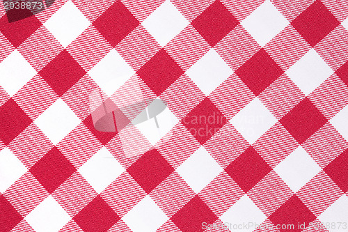 Image of white and red checkered pattern