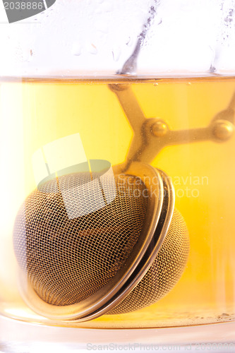 Image of tea strainer in cup