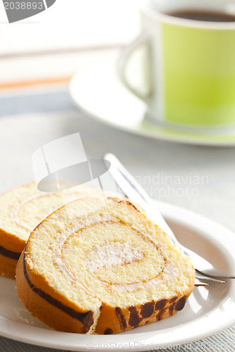 Image of sweet sponge roll dessert