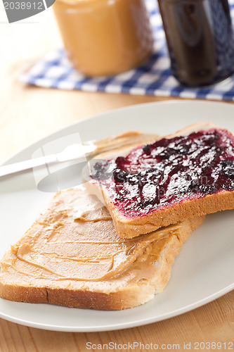 Image of peanut butter and jelly sandwich