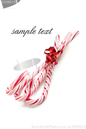 Image of xmas concept with stripy candy cane