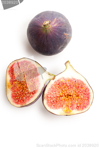 Image of fig fruit on white background