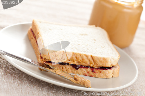 Image of peanut butter and jelly sandwich