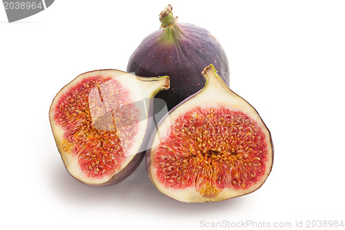Image of fig fruit on white background