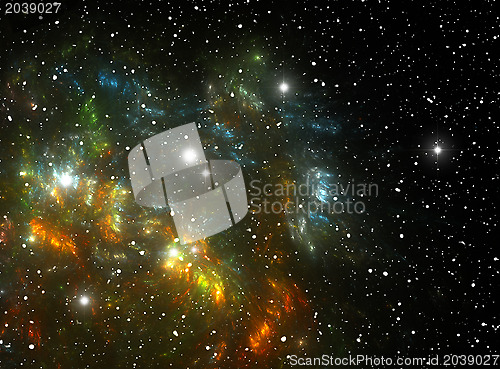 Image of Colorful space nebula