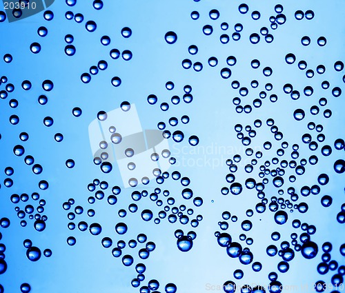Image of Blue Water Bubbles