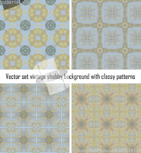 Image of Vector set vintage background classical patterns