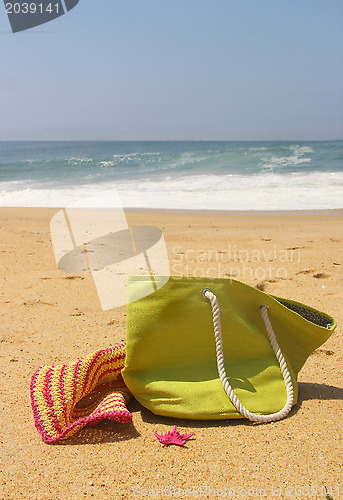 Image of Green beach bag