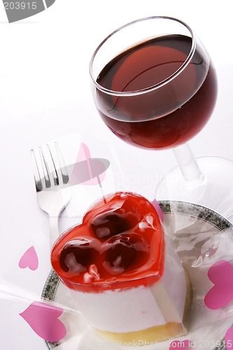 Image of Red Wine With Dessert