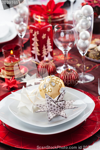 Image of Place setting Christmas with paper star