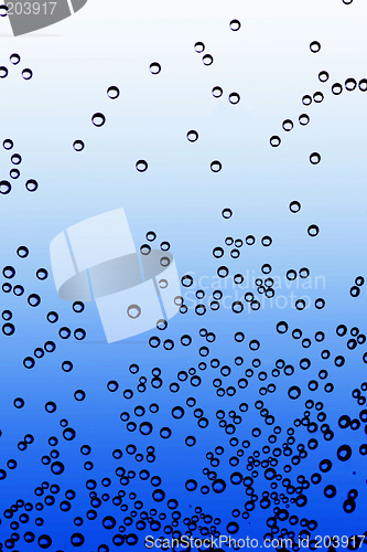 Image of Blue Water Bubbles