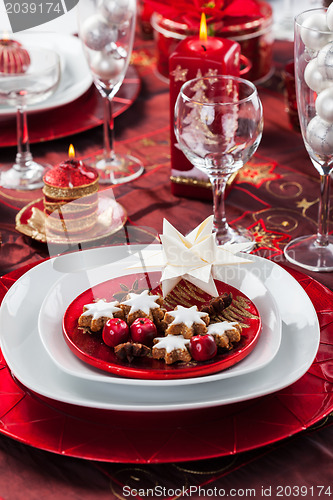 Image of Place setting Christmas with paper star