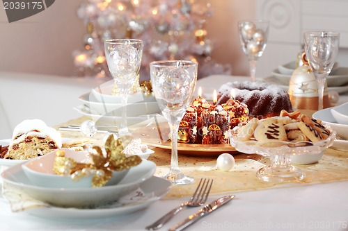 Image of Decorated Christmas table