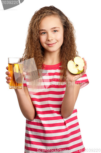 Image of Girl with apple juice