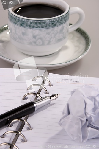 Image of Coffee with Crumpled Paper