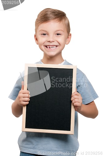 Image of Boy with blackboard