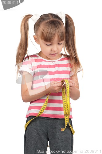 Image of Little girl with measure