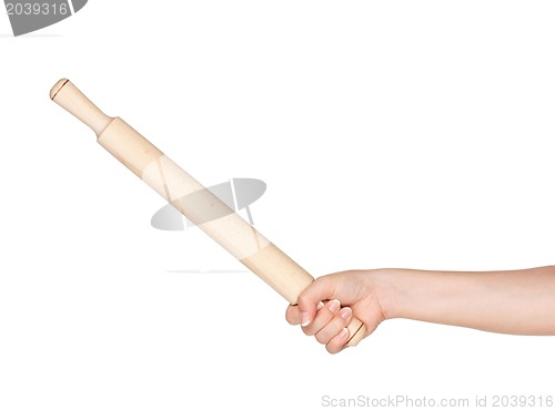 Image of Hand with rolling pin