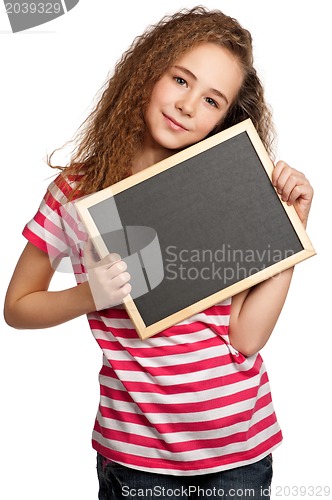 Image of Girl with blackboard